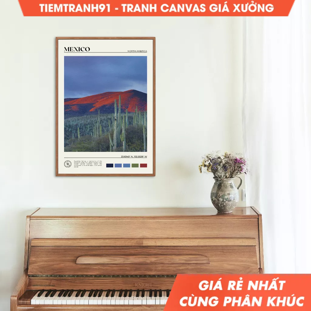 Tranh treo tường, Oil Paint, Mexico Wall Art, Mexico Poster, Mexico Photo, Mexico Wall Decor, North 