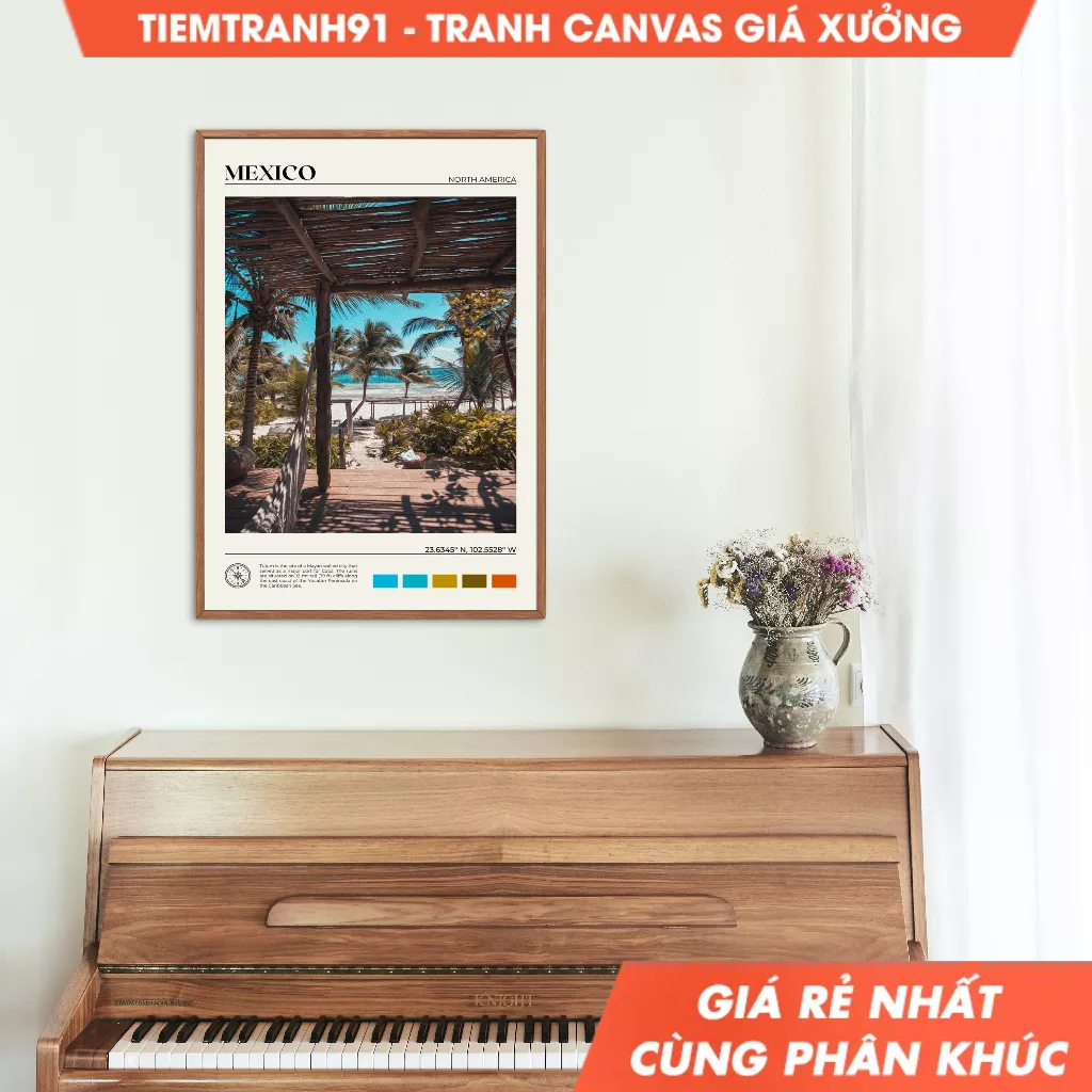 Tranh treo tường, Oil Paint, Mexico Wall Art, Mexico Poster, Mexico Photo, Mexico Wall Decor, North 