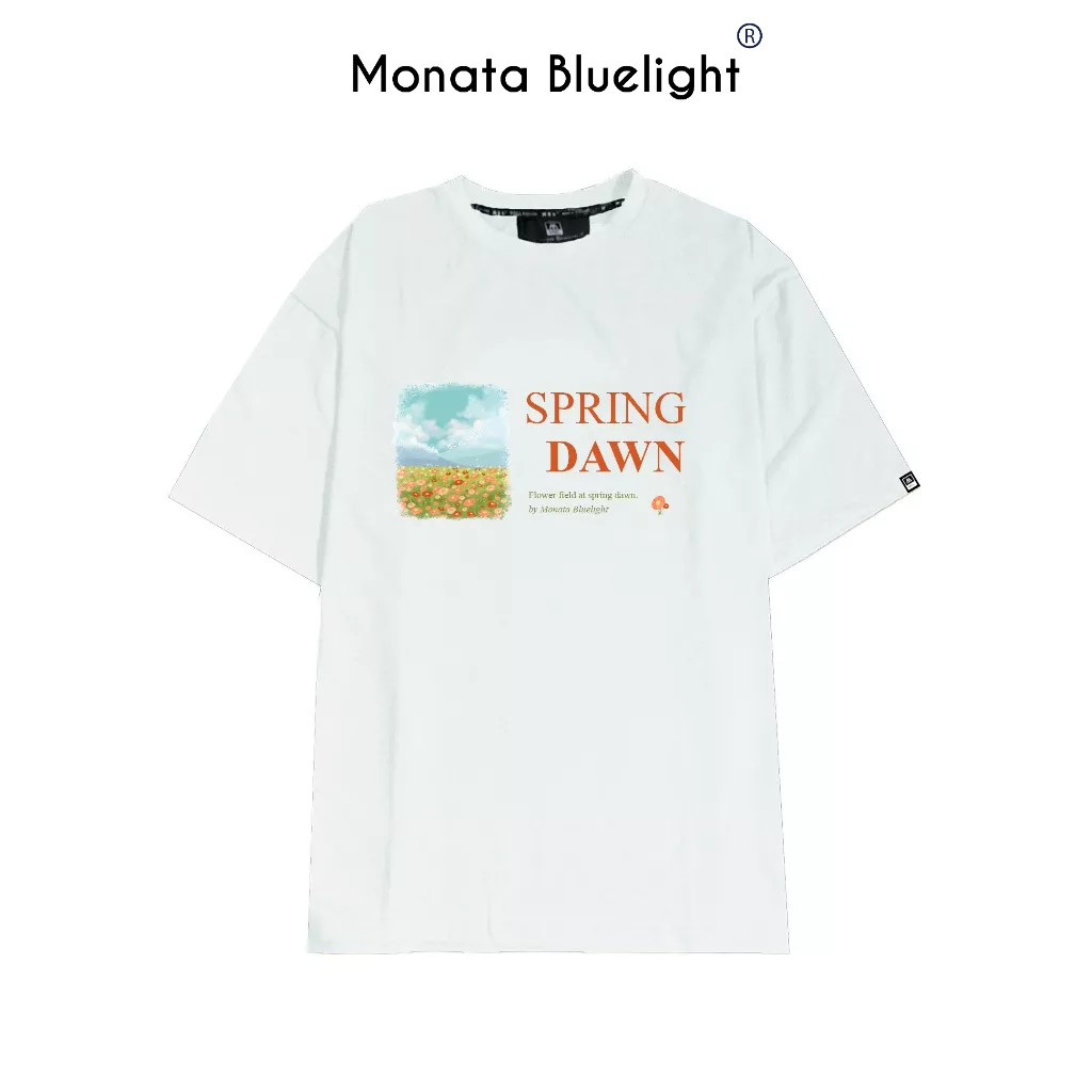 MONATA BLUELIGHT Spring Dawn - Áo thun unisex form rộng