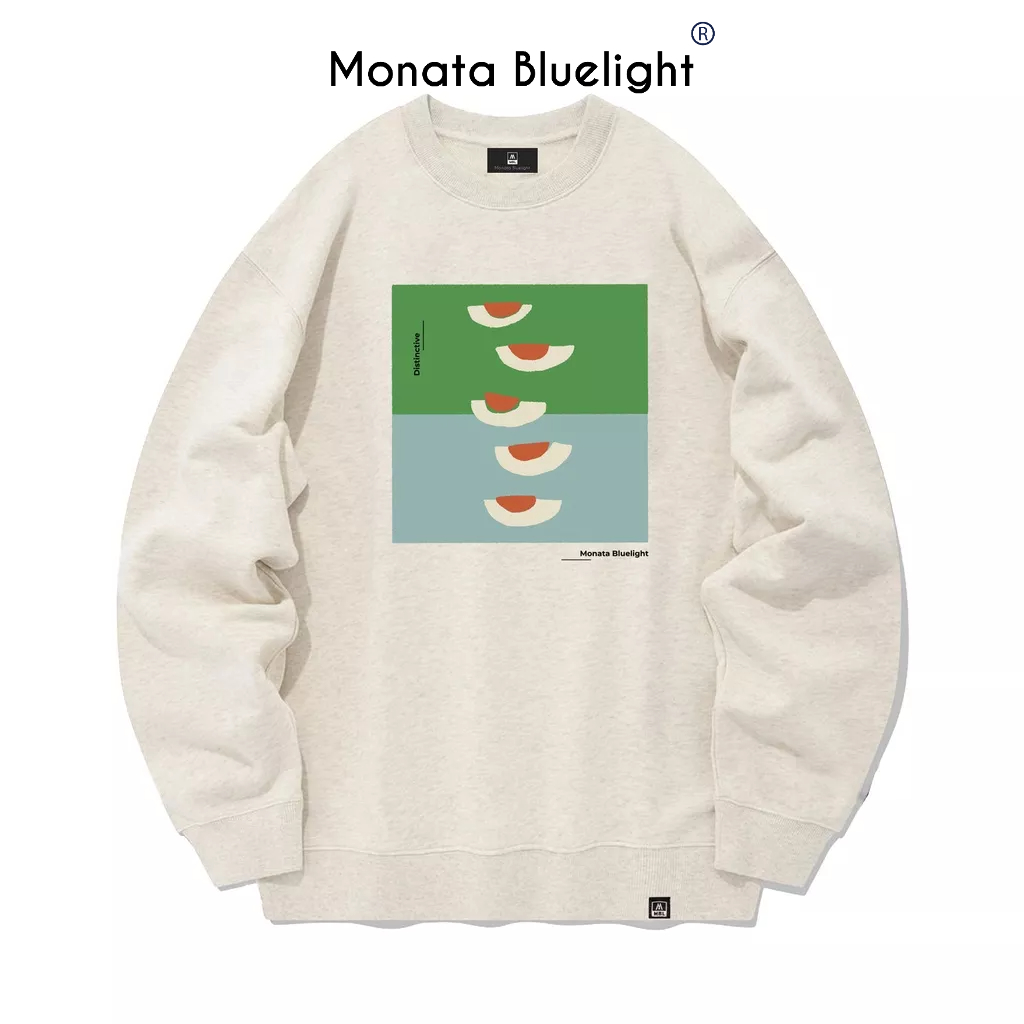 MONATA BLUELIGHT EGG - Áo Sweater nỉ unisex 420gsm