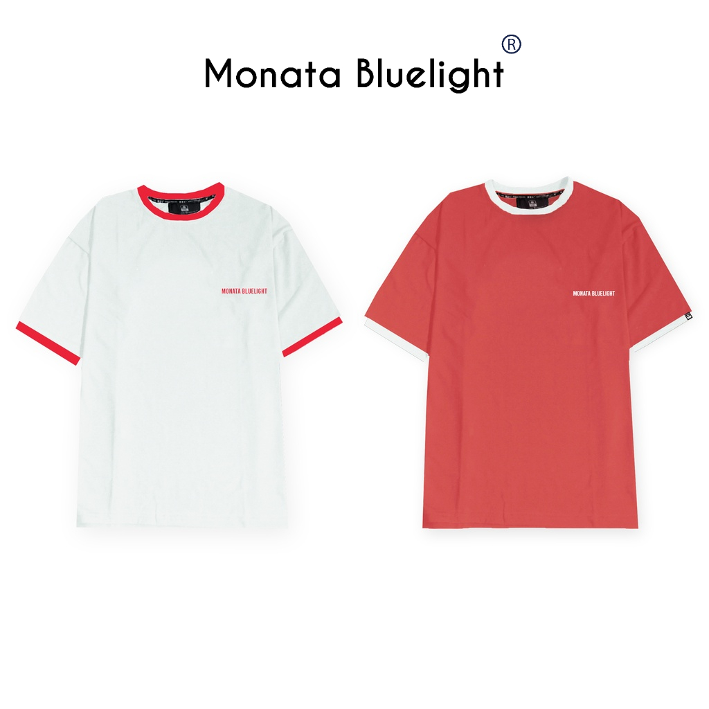 MONATA BLUELIGHT Tee Our Youth (Red White) - Áo thun unisex form rộng