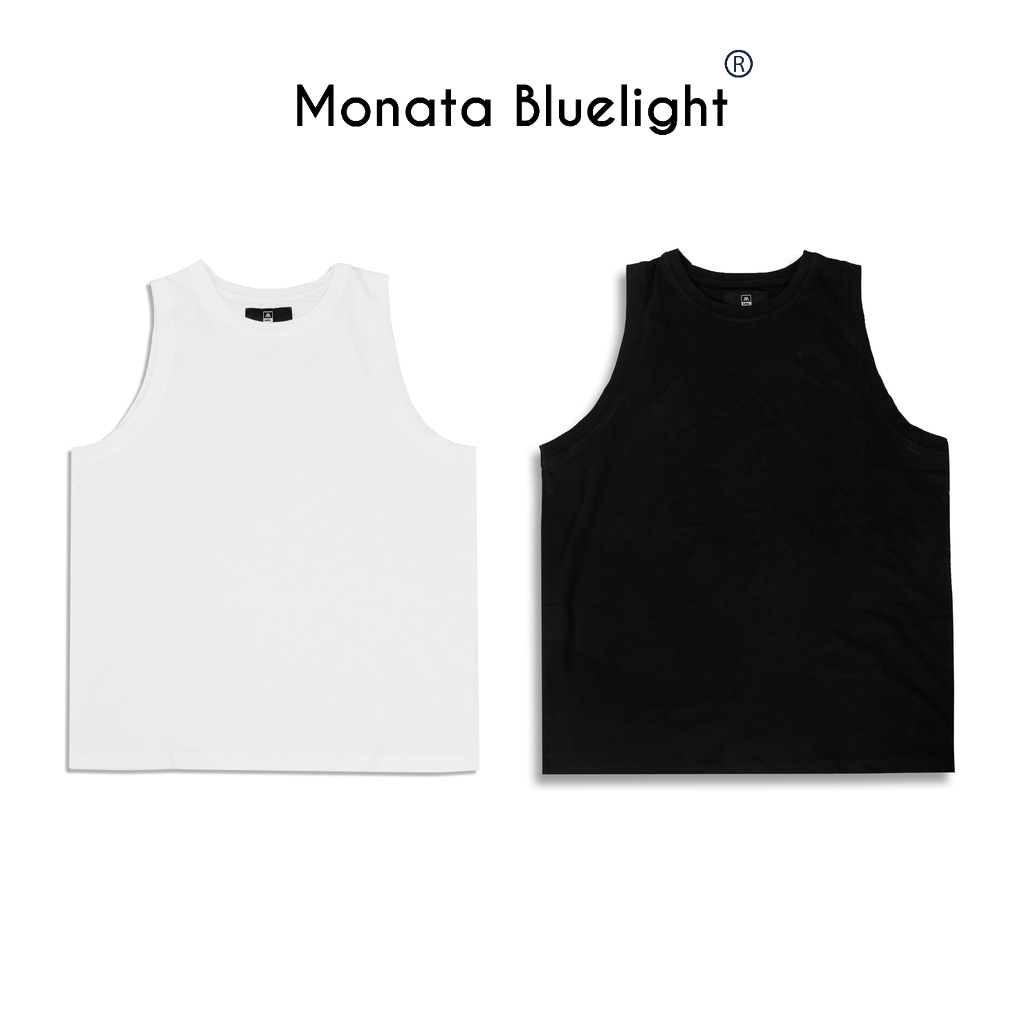MONATA BLUELIGHT - Áo tanktop ba lỗ cotton