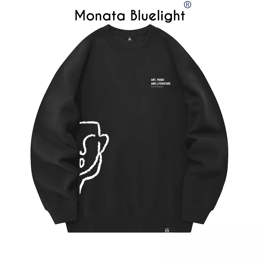 MONATA BLUELIGHT ART - Áo Sweater nỉ unisex