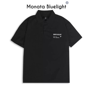 Monat blue basic icon heart - áo polo unisex oversize