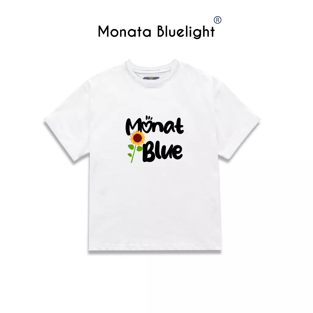 MONATA BLUELIGHT Tee Sunflower - Áo thun form rộng cotton 100% unisex