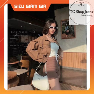 FREESHIP🚴🏻 Áo Khoác Cánh Dơi VNxK Kaki Croptop 3 màu NÂU VÀ TRẮNG FREESIZE bigsize
