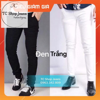 Quần Jeans Nam Trắng Đen Mịn Chuẩn Có Size 34 36 T200