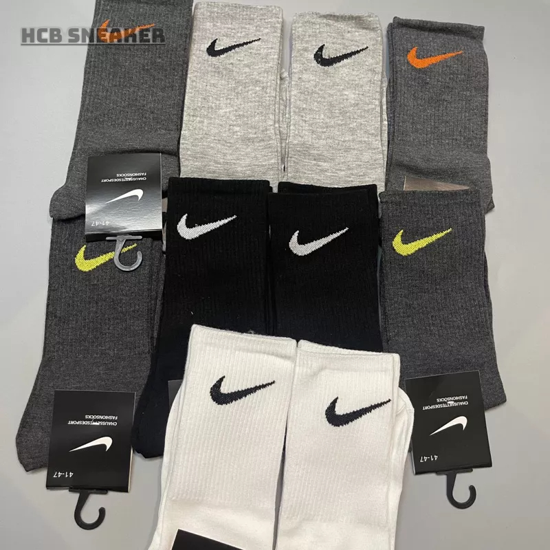 Tất nike cổ cao dệt kim 4 màu dày dặn không gây mùi hôi chân