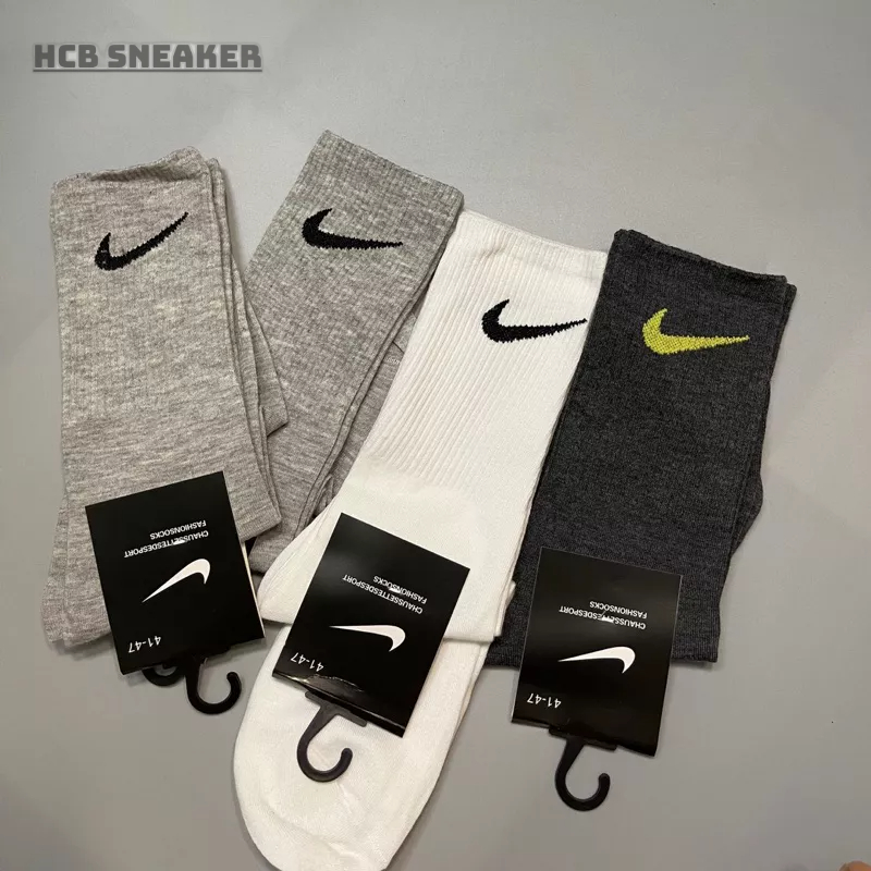 Tất nike cổ cao dệt kim 4 màu dày dặn không gây mùi hôi chân