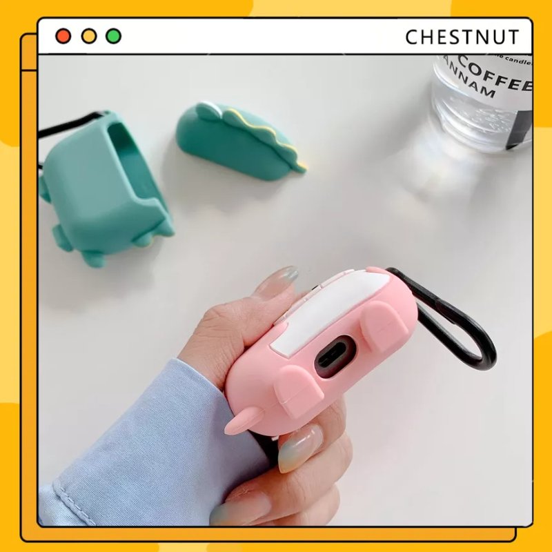 Bảo vệ tai nghe Hộp đựng tai nghe Bluetooth 3D bằng silicon hoạt hình airpods 3/2/1/Pro-CT