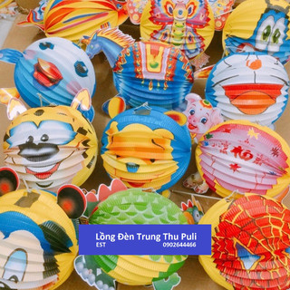 <GIÁ XƯỞNG> 100 Lồng Đèn Trung Thu Giấy Xếp Hình Thú Size Lớn