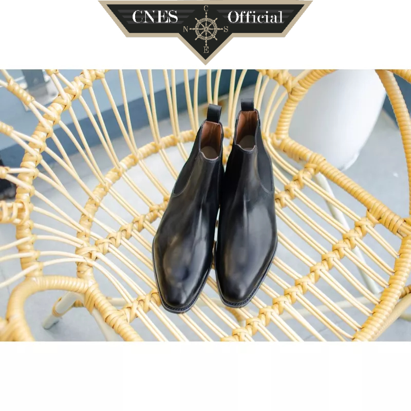 Giày boot nam kiểu dáng thời trang chất liệu da bê nhập khẩu thương hiệu CNES (DAMON)
