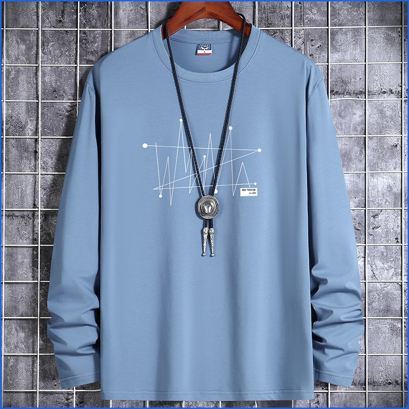 Áo thun nam dài tay FUNS mã MK Y áo form rộng thể thao dài tay mùa thu đông có họa tiết