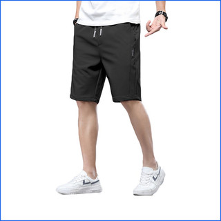 Quần short nam thể thao FUNS mã MK K Quần đùi nam mùa hè nam dáng lửng thun trơn vải gió co giãn có dây rút
