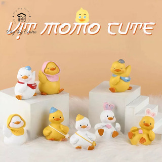 Set Quà tặng, sưu tầm, phụ kiện trang trí, phụ kiện xe hơi tượng vịt deccor để bàn Vịt Momo Cute