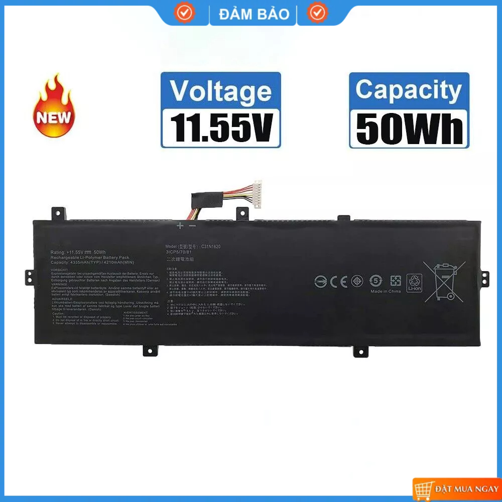 Pin Zin Laptop Asus Zenbook UX430 UX430UNR UX430UA UX430UN UX430UQ C31N1620 Mới 100%