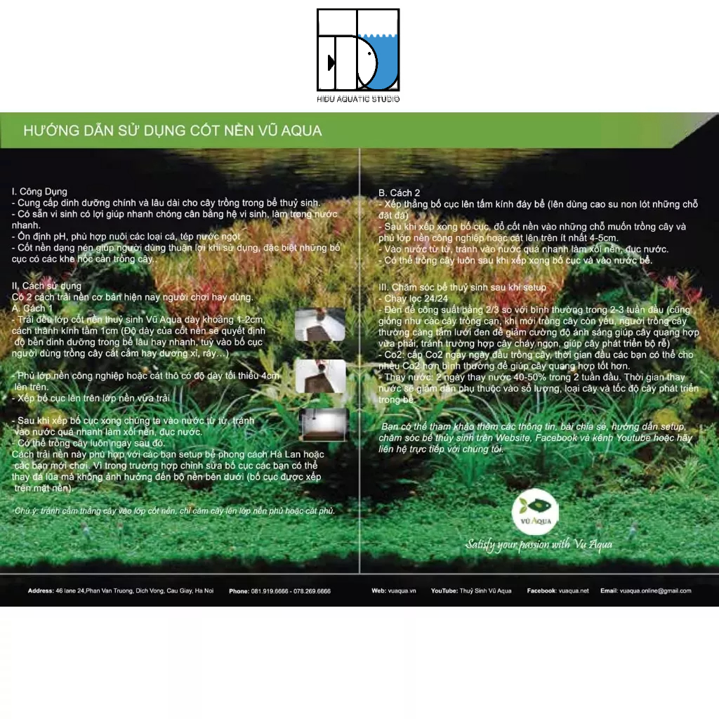 Cốt nền thủy sinh Vũ aqua