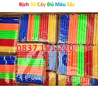 Đèn cầy trung thu, nến trung thu nhiều màu bịch 50 cây