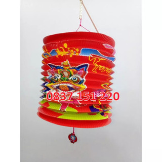 10 cái lồng đèn trung thu, lồng đèn trung thu giấy hình ống trụ size trung