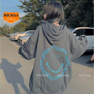 Áo Khoác Nỉ Hoodie EVERYTHING NICE Dây Kéo Nam Nữ Ulzzang Unisex Form Rộng MICHAA