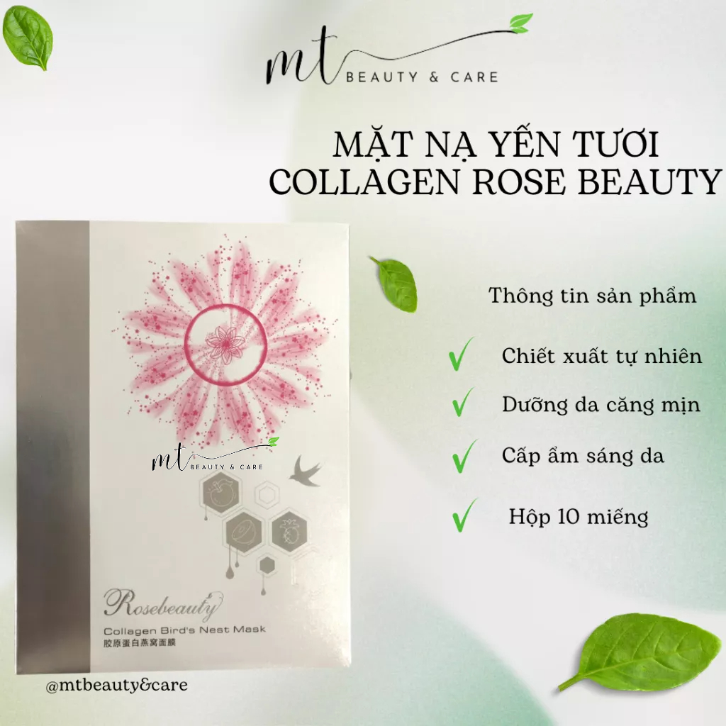 Mặt Nạ Yến Tươi Collagen Rose Beauty MT BEAUTYCARE