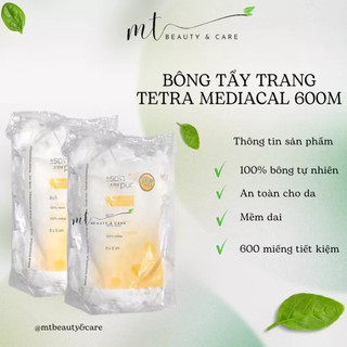 Bông tẩy trang tetra mediacal/truma 600 miếng pháp_mtbeautycare