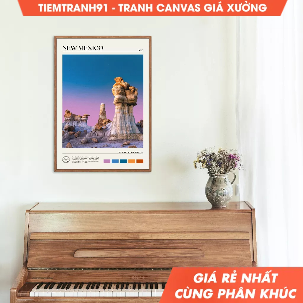 Tranh treo tường, Oil Paint, New Mexico Wall Art, New Mexico Poster, New Mexico Photo, United States