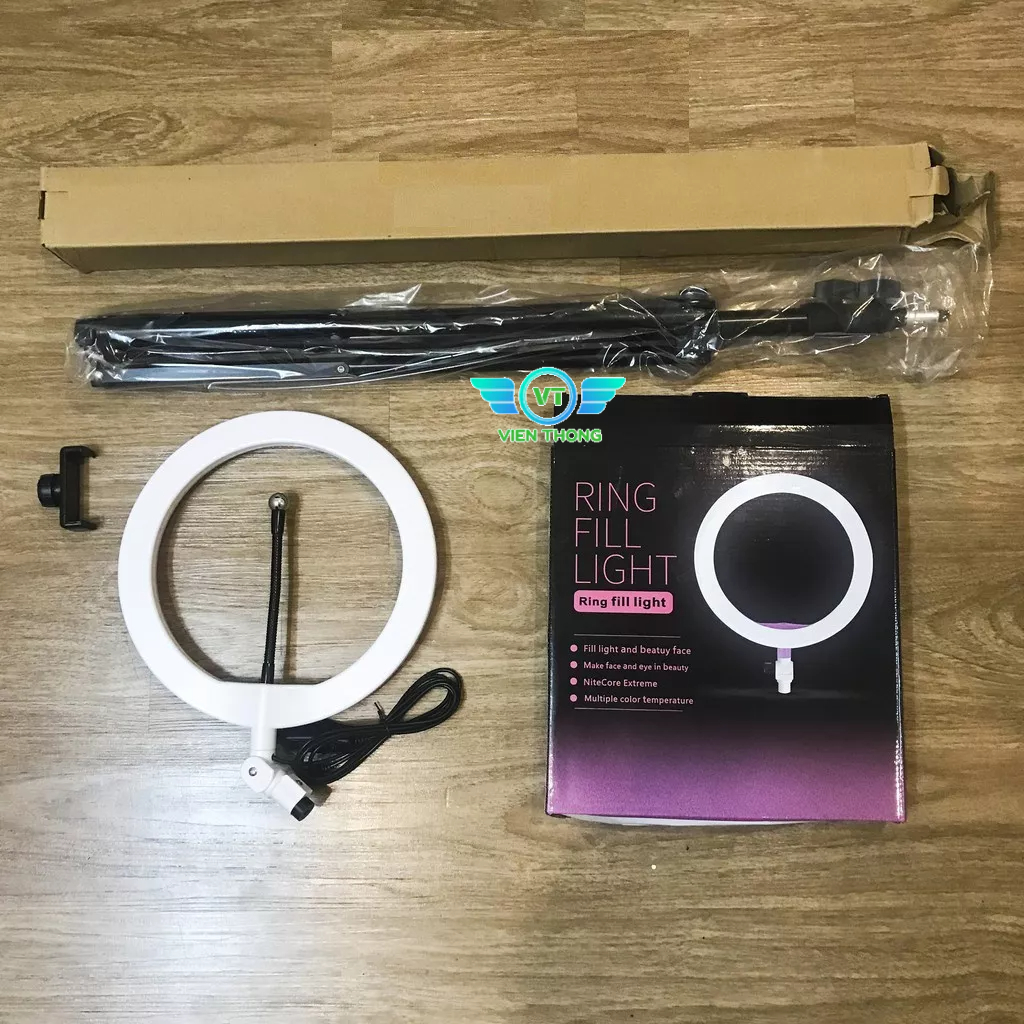 Đèn Livestream 26 30 36 45 54 cm đi kèm Chân đỡ đèn bằng sắt dài 2m1 nhập khẩu mới 100% xuất VAT công ty