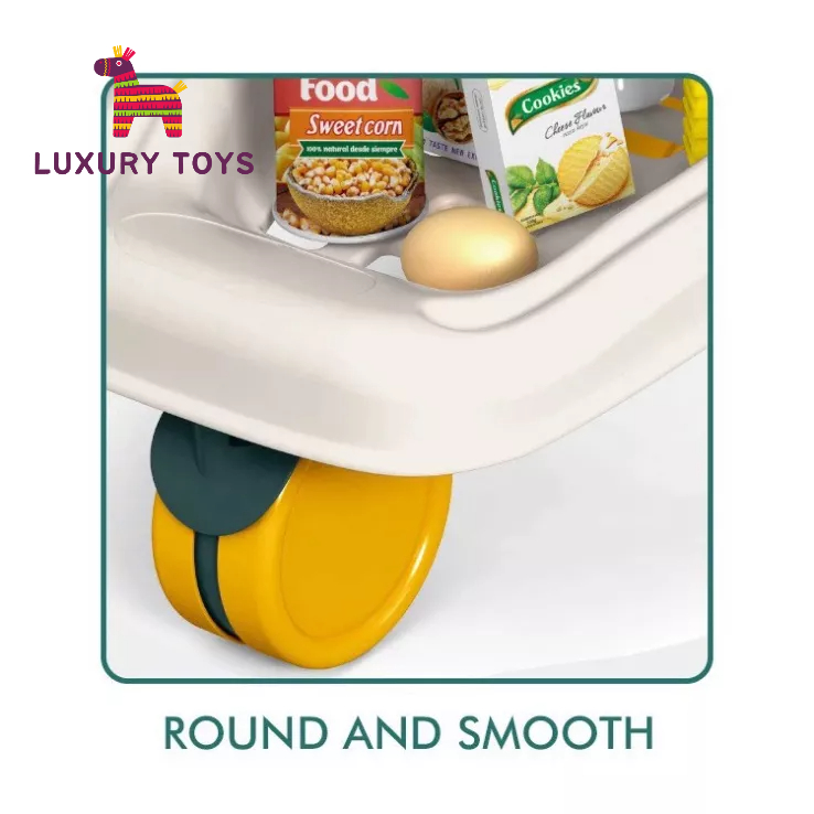 Đồ chơi xe đẩy siêu thị 2 tầng 31PCS  51x 43 x 35 cm chi tiết to, kích thước lớn Cao cấp