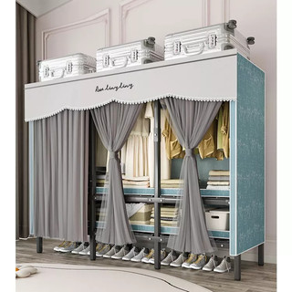 Tủ vải khung thép đựng quần áo adlv dream tủ khung thép cỡ lớn lắp ráp đa năng kệ treo quần áo khung thép titan