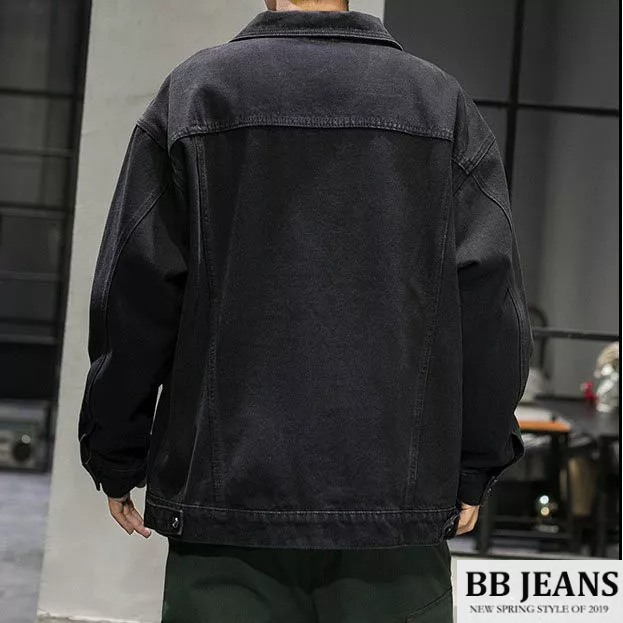 Áo khoác jean nam nữ Unisex có 2 túi ngoài - 2 túi trong màu xanh đen cao cấp chuẩn shop BB Jeans