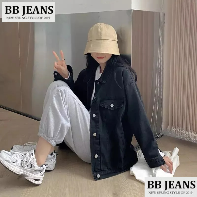 Áo khoác jean nam nữ unisex xám đen DD - xám trơn CC và đen trơn Basic form đẹp BB Jeans