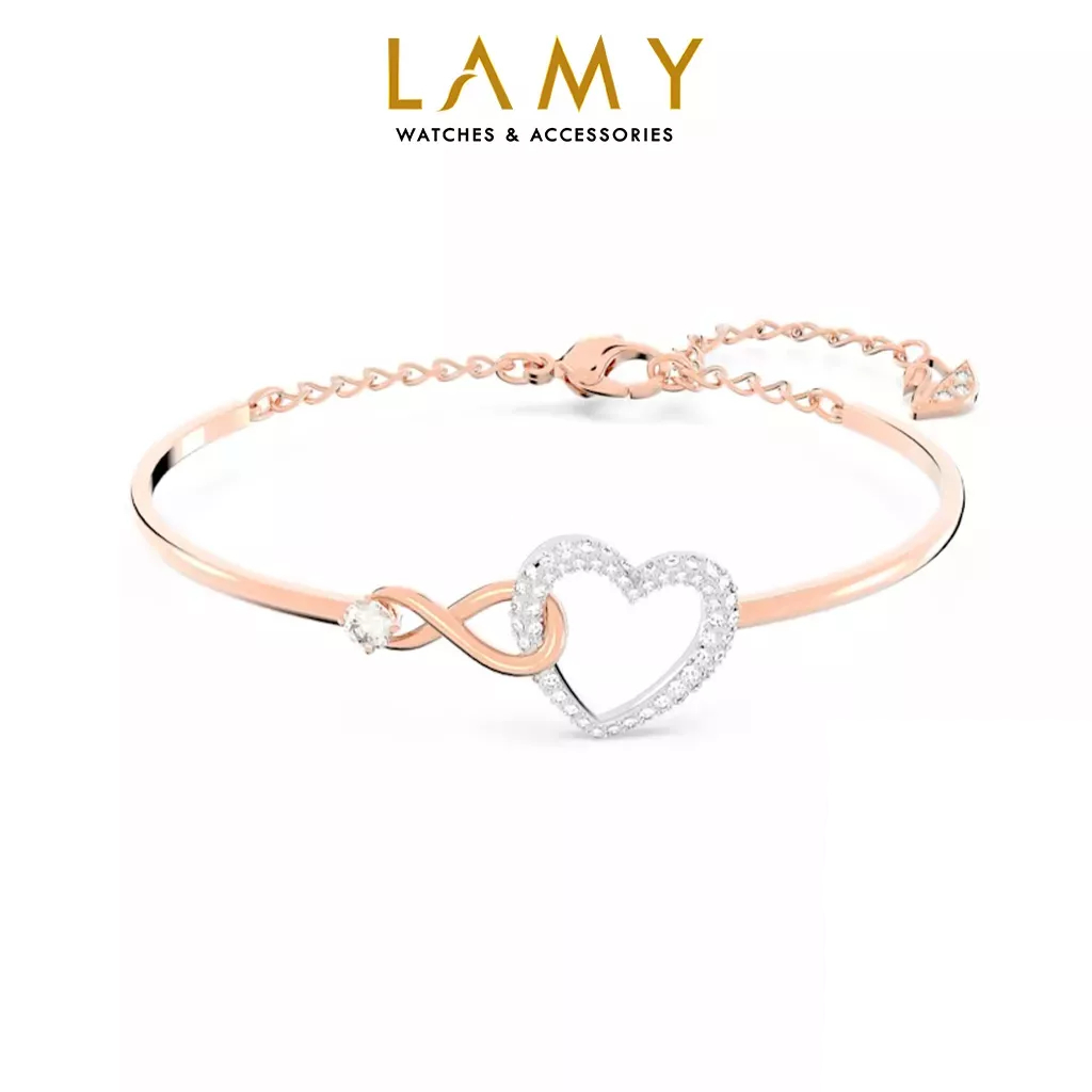 Vòng tay nữ CDE Infinity Heart Bangle Rose Gold Bracelet CDE2046RG