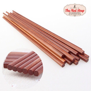 bộ 10 đôi đũa gỗ cao cấp chống mốc giá xưởng, loại nhẵn đẹp, không cong vênh, đũa chất lượng, gỗ xịn, gỗ cẩm hồng