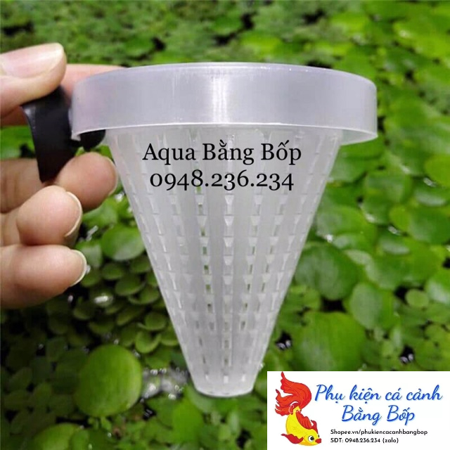 Phễu đựng giun, trùn chỉ cho cá ăn