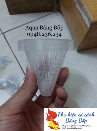 Phễu đựng giun, trùn chỉ cho cá ăn