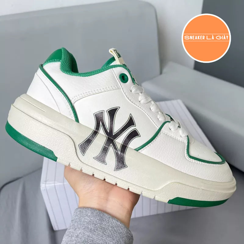 Giày MLB Chunky Liner New York Yankees White Green - Bản Đẹp Fullbox