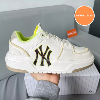 Giày MLB Chunky Liner New York Yankees Beige White Brown - Bản Đẹp Fullbox