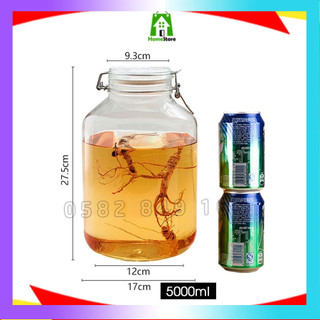 [NHẬP KHẨU Ý] Lọ thủy tinh - hũ thủy tinh lớn nắp cài  FIDO 4.67L - Bormioli Rocco-149270