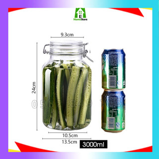 [NHẬP KHẨU Ý] Lọ thủy tinh, hũ thủy tinh nắp cài FIDO 3L - Bormioli Rocco-149250