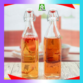 [NHẬP KHẨU Ý] Chai thủy tinh nắp cài Swing [thân vuông] - Bormioli Rocco - 500ml @314740
