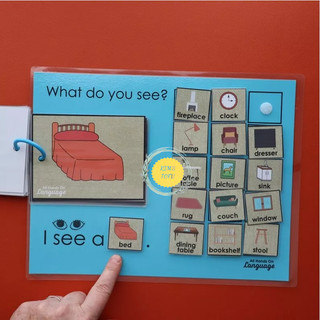 Bộ học liệu Montessori bóc dán "What do you see"