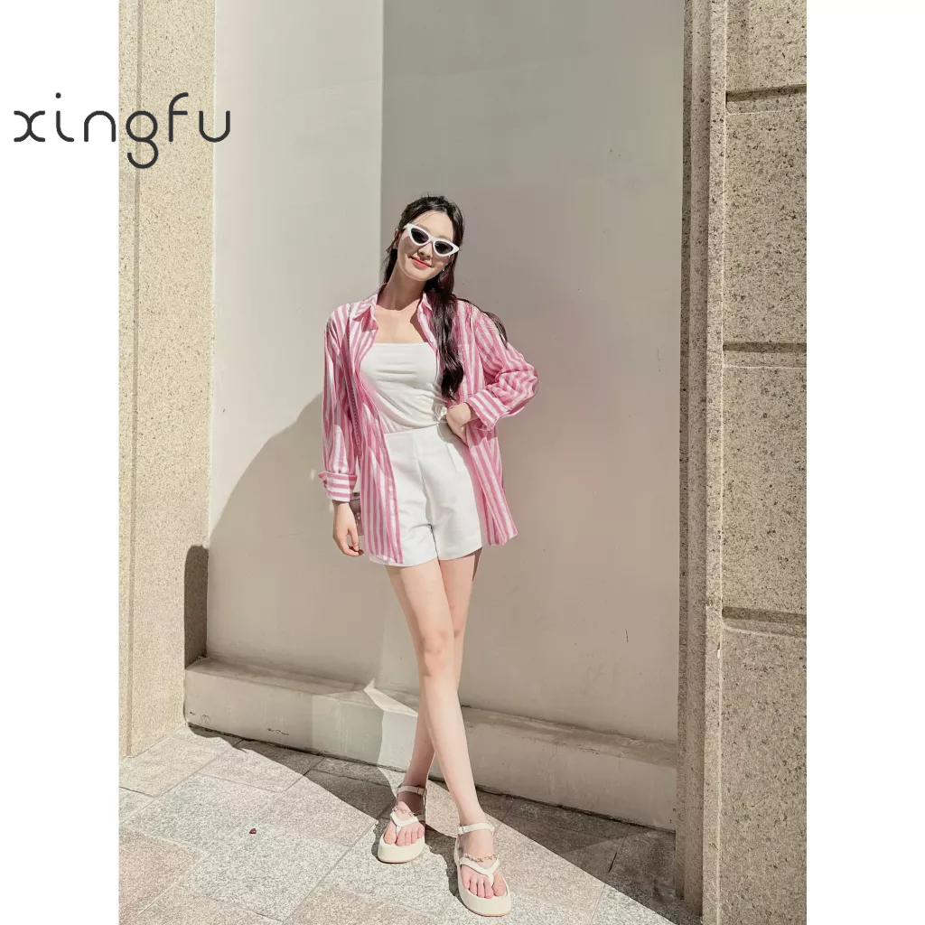 Áo sơ mi kẻ vải linen siêu mát mùa hè TA07