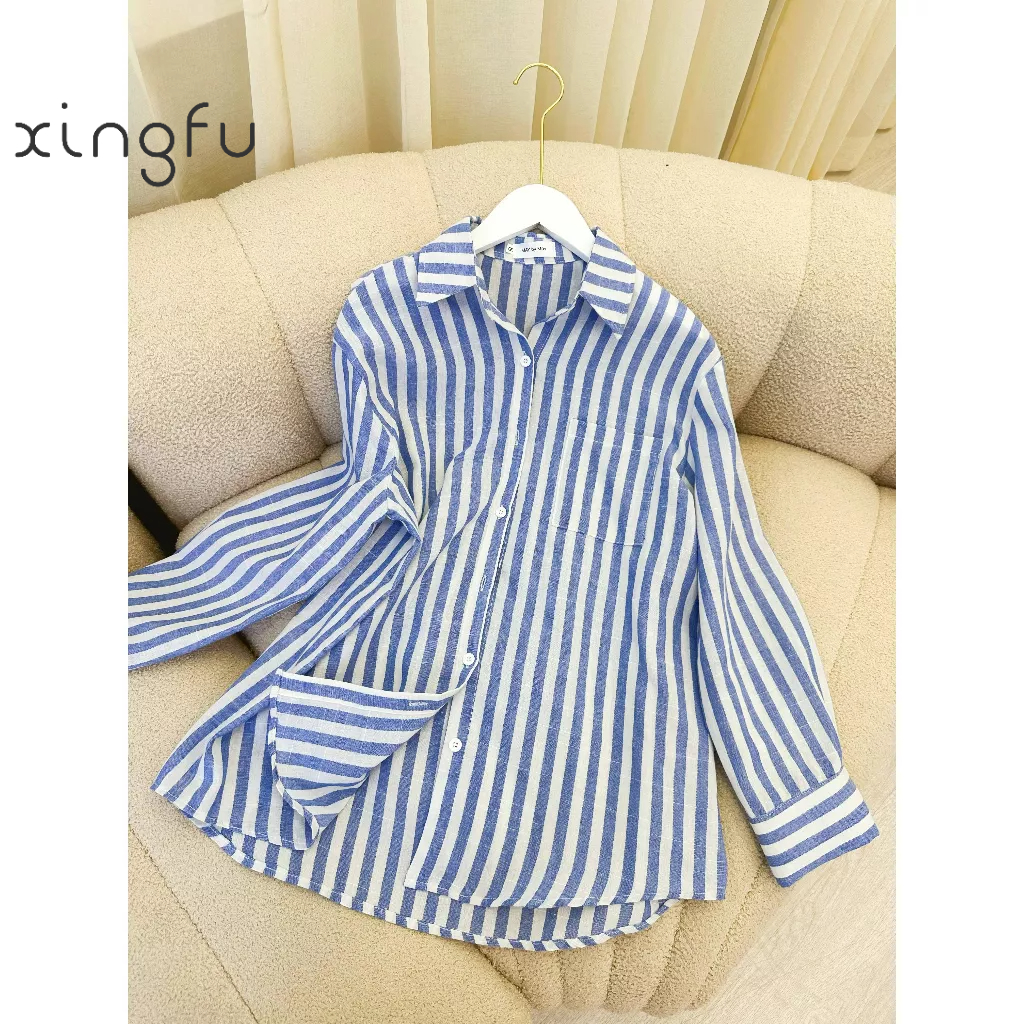 Áo sơ mi kẻ vải linen siêu mát mùa hè TA07