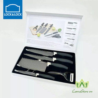 Bộ dao bếp 6 món locknlock ckk103s6- 6p thép không gỉ 3cr13 phủ chống dính
