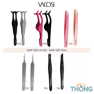 Nhíp gắp​ mụn‪ VACOSI - Nhíp‎ nối mi / Nhíp thông dụng / Nhíp nhổ lông mày,​ lông mũi, râu, tóc bạc