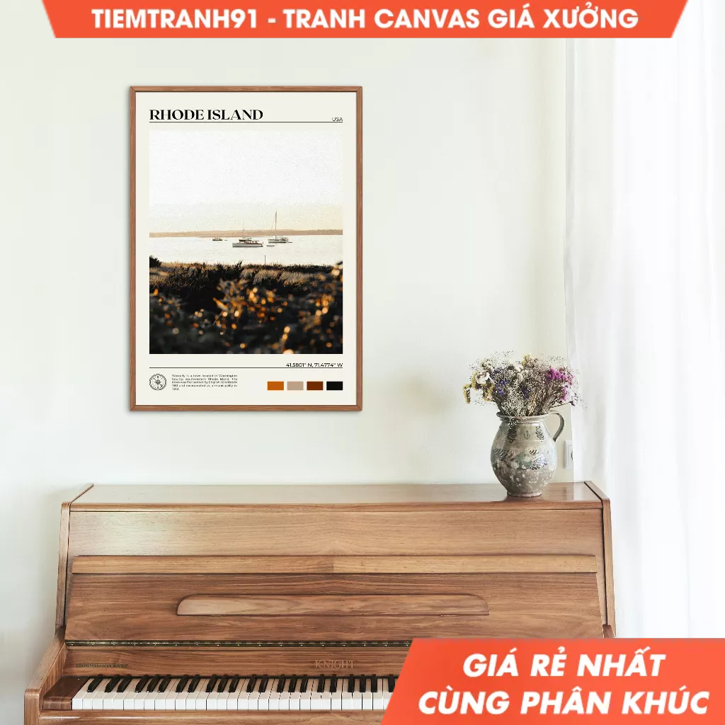 Tranh treo tường, Oil Paint, Rhode Island Wall Art, Rhode Island Poster, Rhode Island Photo, Rhode I