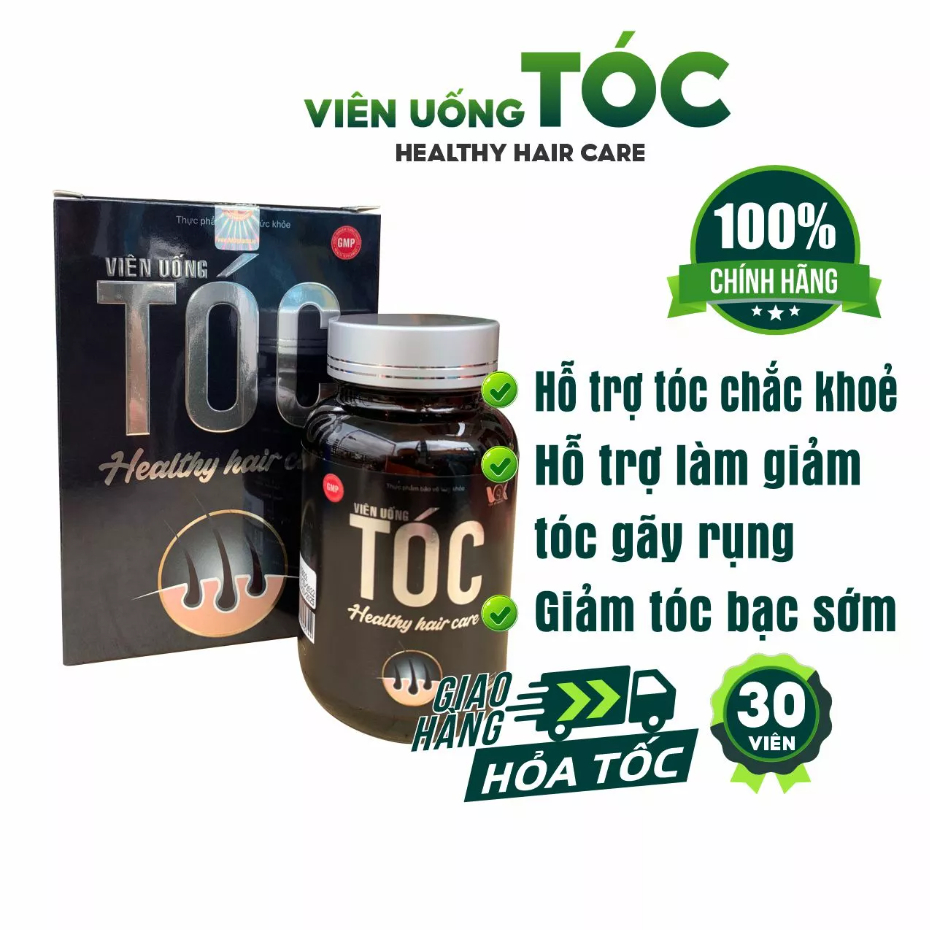 Viên Uống Hỗ Trợ Tóc Chắc Khỏe Giảm Tóc Gãy Rụng Tóc Bạc Sớm Healthy Hair Care VAK Hộp 30 Viên