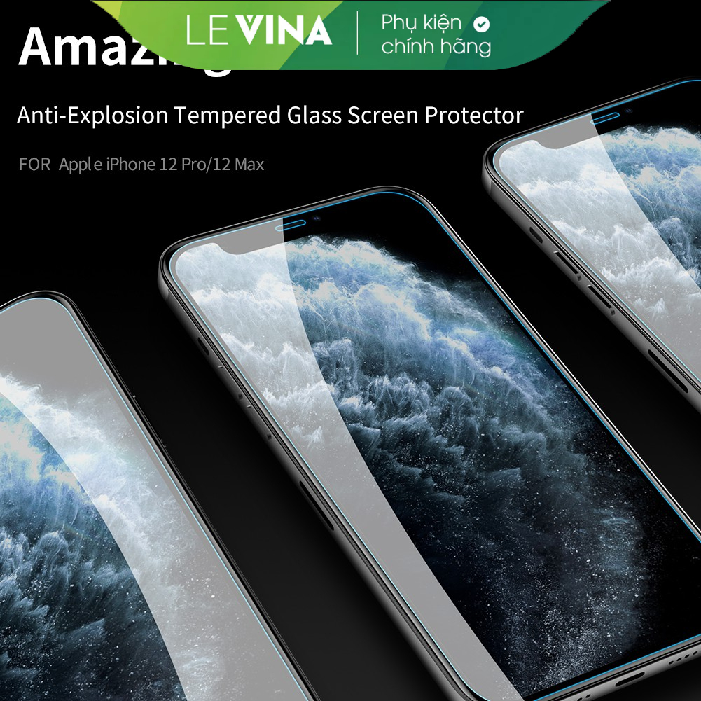 Kính cường lực iPhone 14/ 14 Plus/ 14 Pro/ 14 Pro Max/13/ 13 Pro/ 13 Pro Max/ 12/ 12 Pro/ 12 Pro Max H+PRO hiệu Nillkin