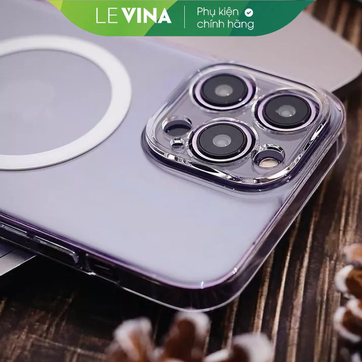 Ốp lưng iPhone 15 Pro/ 15 Pro Max/ 14 Pro/ 14 Pro Max, ốp chống ố vàng, hỗ trợ sạc không dây hiệu Memumi